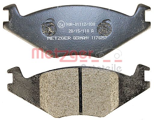 METZGER 1170257 Bremsbelagsatz, Scheibenbremse